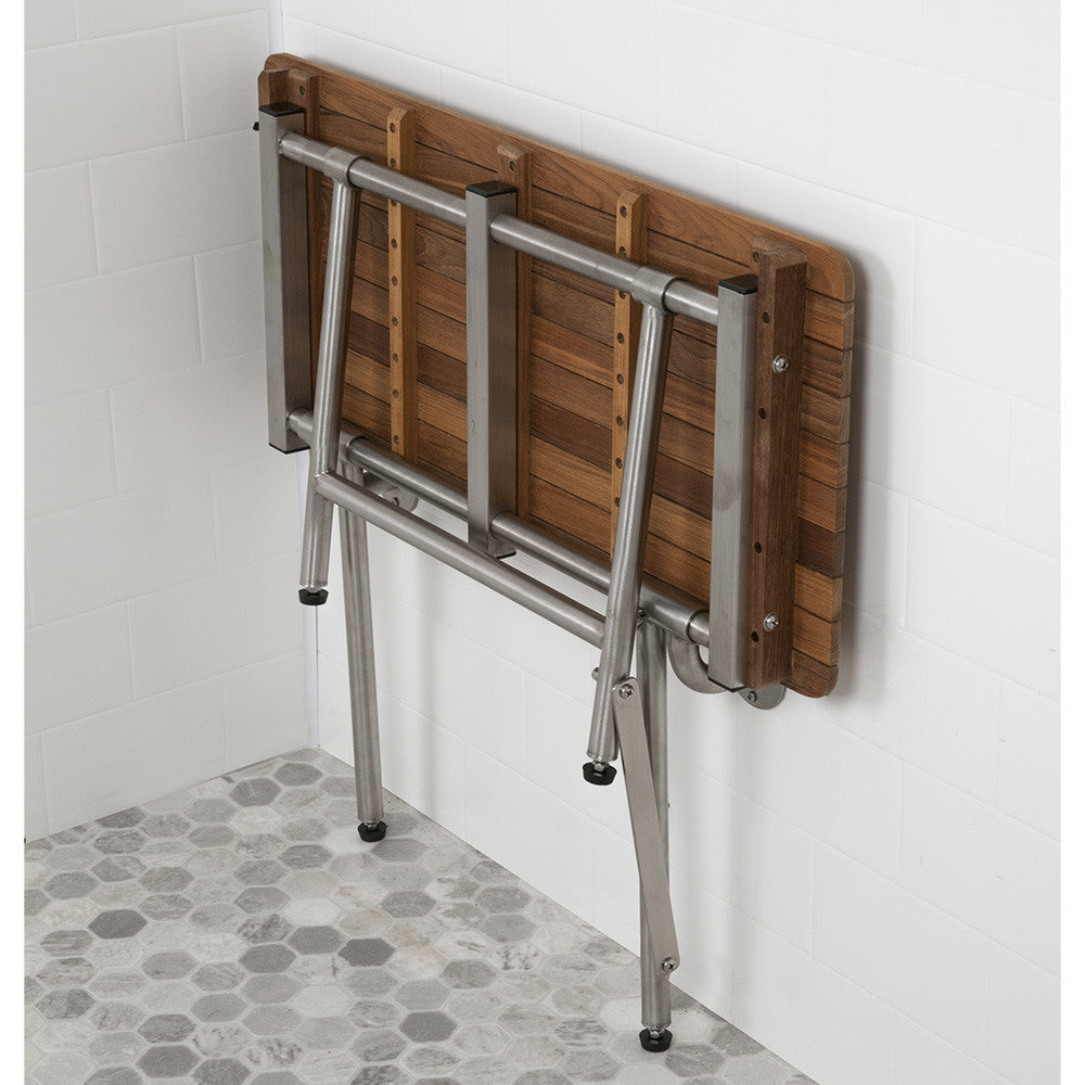 teak folding shower seat with legs        <h3 class=