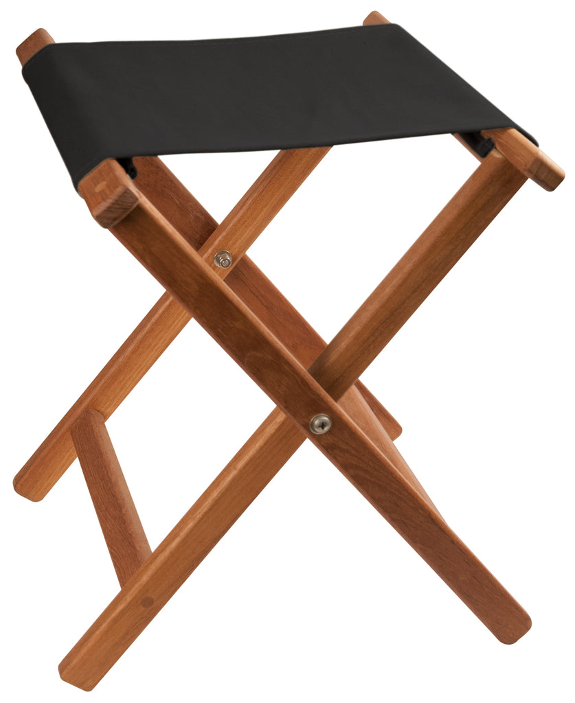 Folding Teak Camp Stool With Canvas Seat Teakworks4u   TSF 1314C Black 1024x1024 