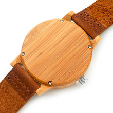 Luxury Men's Round Wood Color Wristwatch