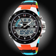 50M Waterproof Mens Sports Watches Relogio Masculino  Men Silicone Sport Watch Reloj S Shockproof Electronic Wristwatch - Fab Getup Shop