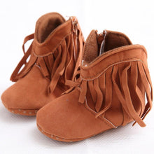 Moccasin Moccs Newborn Baby Girl Boy Kids Prewalker Solid Fringe Shoes Infant Toddler Soft Soled Anti-slip Boots Booties 0-1Yea - Fab Getup Shop