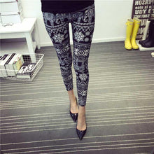 Spring New Fashion Casual Cotton BRUSHED Black Milk Leggings Pants Female Elastic Plaid Graffiti Leggings Trousers Women - Fab Getup Shop