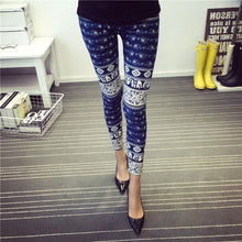 Spring New Fashion Casual Cotton BRUSHED Black Milk Leggings Pants Female Elastic Plaid Graffiti Leggings Trousers Women - Fab Getup Shop