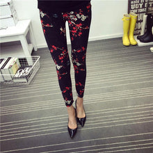 Spring New Fashion Casual Cotton BRUSHED Black Milk Leggings Pants Female Elastic Plaid Graffiti Leggings Trousers Women - Fab Getup Shop