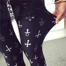 Spring New Fashion Casual Cotton BRUSHED Black Milk Leggings Pants Female Elastic Plaid Graffiti Leggings Trousers Women - Fab Getup Shop