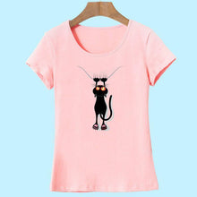 Kawaii T shirt Women Summer Tops Casual Cotton 3D Cat Print and Short Sleeve O-neck Plus Size Vogue tshirt - Fab Getup Shop