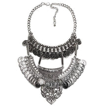 Collar Coin Necklace & Pendant Vintage Crystal Maxi Choker Statement Silver Collier female Boho Big Fashion Women Jewellery - Fab Getup Shop