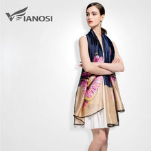 [VIANOSI]  Fashion bandana Luxury Scarve Woman Brand Silk Scarf Women Shawl High Quality Print hijab VA018 - Fab Getup Shop