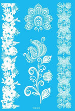 White Temporary Flash Tattoo Inspired Sticker Henna Lace Ink Fashion Body Art Water Transfer Face Body Painting Decals Stickers - Fab Getup Shop