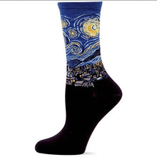 Fashion Art  Cotton Crew Socks  Painting Character Pattern for Women Men Harajuku Design Sox Calcetines Van Gogh - Fab Getup Shop