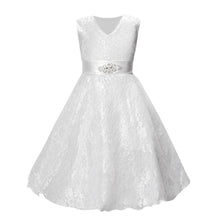 SQ253 Girls party wear clothing for children summer sleeveless lace princess wedding dress girls teenage well party prom dress - Fab Getup Shop