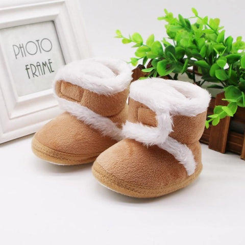 Newborn Toddler Boots Winter First Walkers baby Girls Boys Shoes Soft Sole Fur Snow Booties for 0-18M - Fab Getup Shop