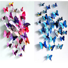 24pcs. Beaufiful 3D Butterfly Fridge Magnets Wall Sticker Table Curtain Home Decoartion Wedding Room Deco Party Supplies - Fab Getup Shop