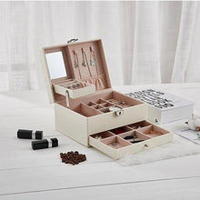 Jewelry Organizer Large Jewelry Box  Makeup Storage Makeup Organizer Leather Beauty Travel Box - Fab Getup Shop