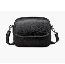 Soft PU leather ladies shoulder messenger bag designer multi-layer double zipper bag - Fab Getup Shop