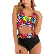 Woman Plus Size Swimwear High Waist S-2XL Bikini Big Women Bathing Suits Floral Vintage Female Sexy Bather Swimsuits - Fab Getup Shop