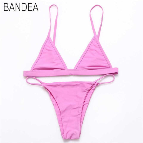 BANDEA  Brazilian Bikini Sexy Women Biquini Halter Swimwear Summer Mesh Swimsuit Maillot De Bain - Fab Getup Shop