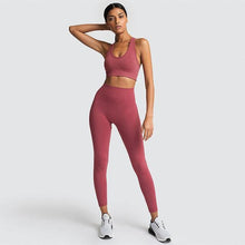 Seamless Hyperflex Workout Set Sport Leggings and Top Set Yoga Outfits - Fab Getup Shop