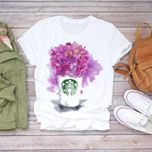 Short Sleeve Floral Flower Fashion Lady T-shirts Top - Fab Getup Shop