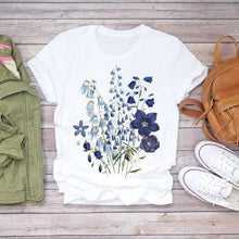 Short Sleeve Floral Flower Fashion Lady T-shirts Top - Fab Getup Shop