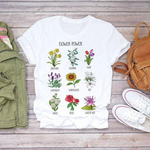 Short Sleeve Floral Flower Fashion Lady T-shirts Top - Fab Getup Shop