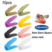 10pcs Durable Adjustable Shoe Organizer Footwear Support Slot Space Saving Cabinet Closet Stand Shoes Storage Rack Shoebox - Fab Getup Shop