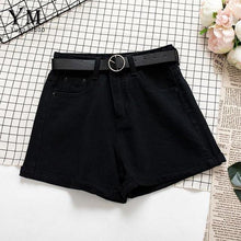 All Match Sashes Casual Women Denim Shorts Crimping High Waist Slim Summer Jeans Shorts - Fab Getup Shop