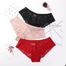 3 Pcs Panties for Woman Underwear  Lace Breathable Soft Lingerie Female Briefs Panty  Transparent Women's Underpants - Fab Getup Shop