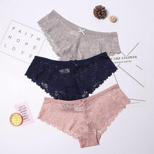 3 Pcs Panties for Woman Underwear  Lace Breathable Soft Lingerie Female Briefs Panty  Transparent Women's Underpants - Fab Getup Shop