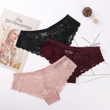 3 Pcs Panties for Woman Underwear  Lace Breathable Soft Lingerie Female Briefs Panty  Transparent Women's Underpants - Fab Getup Shop