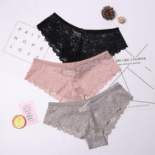 3 Pcs Panties for Woman Underwear  Lace Breathable Soft Lingerie Female Briefs Panty  Transparent Women's Underpants - Fab Getup Shop