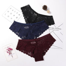 3 Pcs Panties for Woman Underwear  Lace Breathable Soft Lingerie Female Briefs Panty  Transparent Women's Underpants - Fab Getup Shop