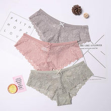 3 Pcs Panties for Woman Underwear  Lace Breathable Soft Lingerie Female Briefs Panty  Transparent Women's Underpants - Fab Getup Shop