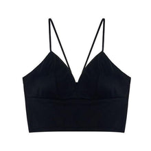 Satin Crop Tops Women Wireless Bralette Crochet Top  Spaghetti Strap T-shirt Cropped - Fab Getup Shop