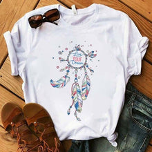 T-shirt Flower Dreamcatcher T-shirt Harajuku O-neck top women's Kawaii Street - Fab Getup Shop