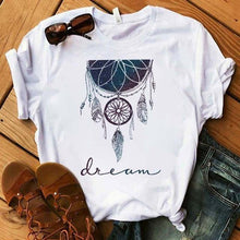 T-shirt Flower Dreamcatcher T-shirt Harajuku O-neck top women's Kawaii Street - Fab Getup Shop