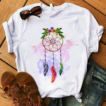 T-shirt Flower Dreamcatcher T-shirt Harajuku O-neck top women's Kawaii Street - Fab Getup Shop