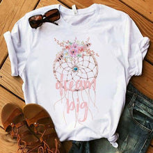 T-shirt Flower Dreamcatcher T-shirt Harajuku O-neck top women's Kawaii Street - Fab Getup Shop