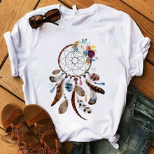 T-shirt Flower Dreamcatcher T-shirt Harajuku O-neck top women's Kawaii Street - Fab Getup Shop