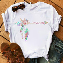 T-shirt Flower Dreamcatcher T-shirt Harajuku O-neck top women's Kawaii Street - Fab Getup Shop