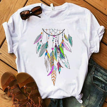 T-shirt Flower Dreamcatcher T-shirt Harajuku O-neck top women's Kawaii Street - Fab Getup Shop