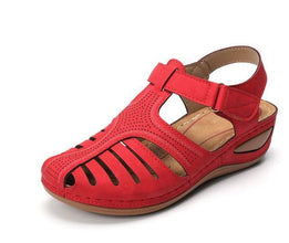 Vintage Wedge Sandals Buckle Casual Sewing Women Shoes Platform Retro - Fab Getup Shop