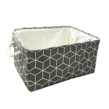 Cube Canvas Fabric Storage Basket Clothes Folding Storage Box For Nursery Underwear Toy Organizer Laundry Basket With Handle - Fab Getup Shop