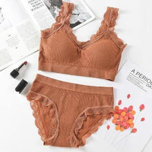 Lace  Bra Set Women's Lingerie Brassiere  Comfortable Without Steel Ring Fitness Underwear Bra Set - Fab Getup Shop