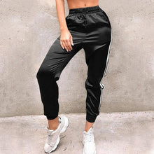 Summer Big Pocket Satin   Pants Women Glossy Ribbon Trousers  Harajuku Joggers Women's Loose Pants - Fab Getup Shop