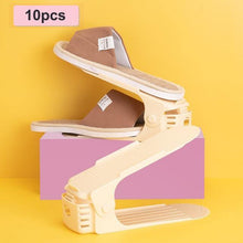 10pcs Durable Adjustable Shoe Organizer Footwear Support Slot Space Saving Cabinet Closet Stand Shoes Storage Rack Shoebox - Fab Getup Shop