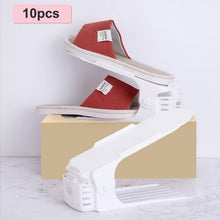 10pcs Durable Adjustable Shoe Organizer Footwear Support Slot Space Saving Cabinet Closet Stand Shoes Storage Rack Shoebox - Fab Getup Shop