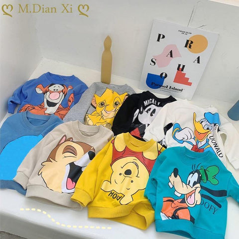 Boys Girls Hoodies Cartoon Pattern Autumn Winter Outwear Children Sweatshirts for Kids - Fab Getup Shop