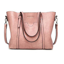 Women bag Oil wax Women's Leather Handbags Luxury Lady Hand Bags With Purse Pocket - Fab Getup Shop