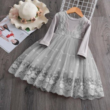 Winter Knitted Chiffon Girl Dress Christmas Party Long Sleeve Children Clothes Kids - Fab Getup Shop